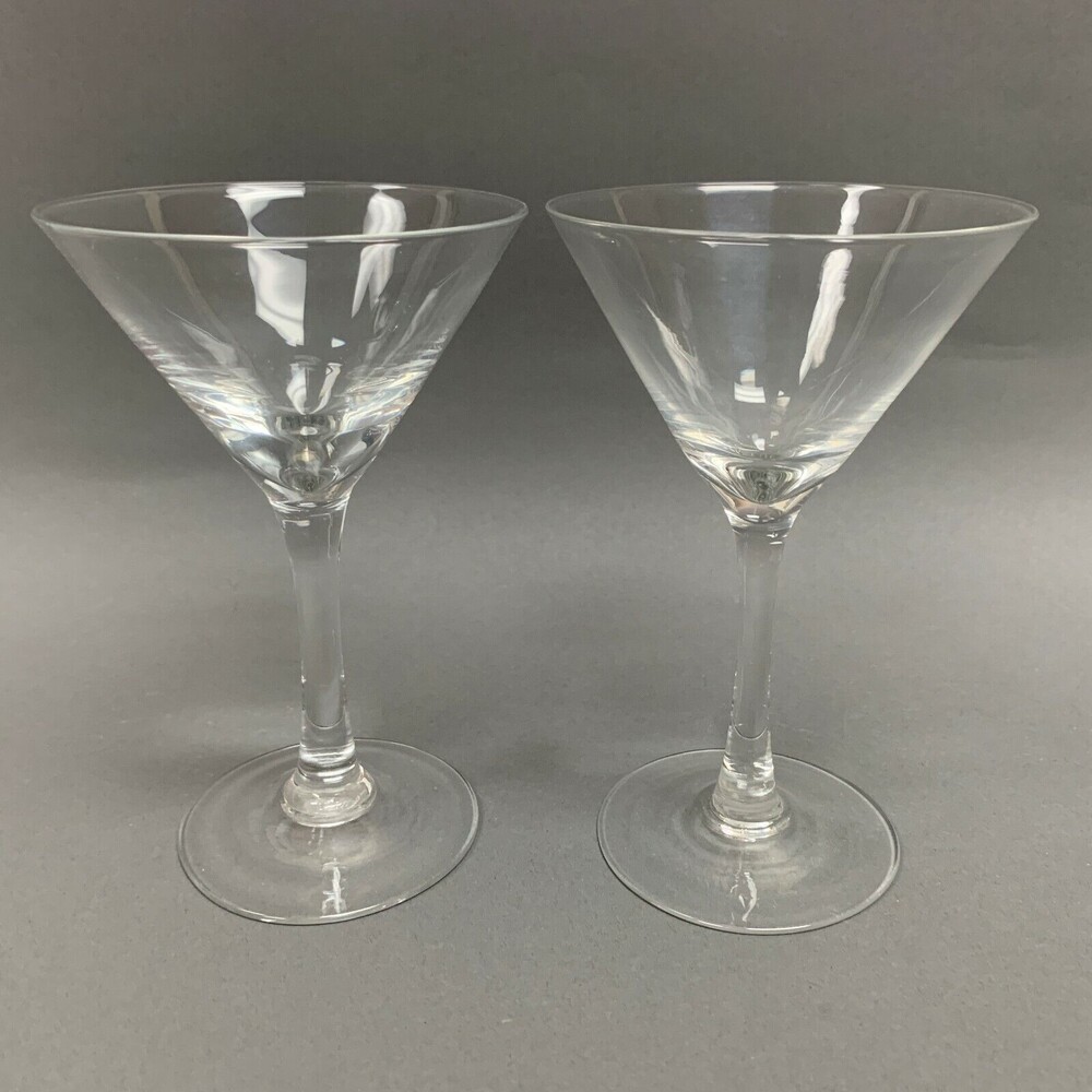 Martini Wine Glasses Clear 5 7/8" High Lot of 2‎